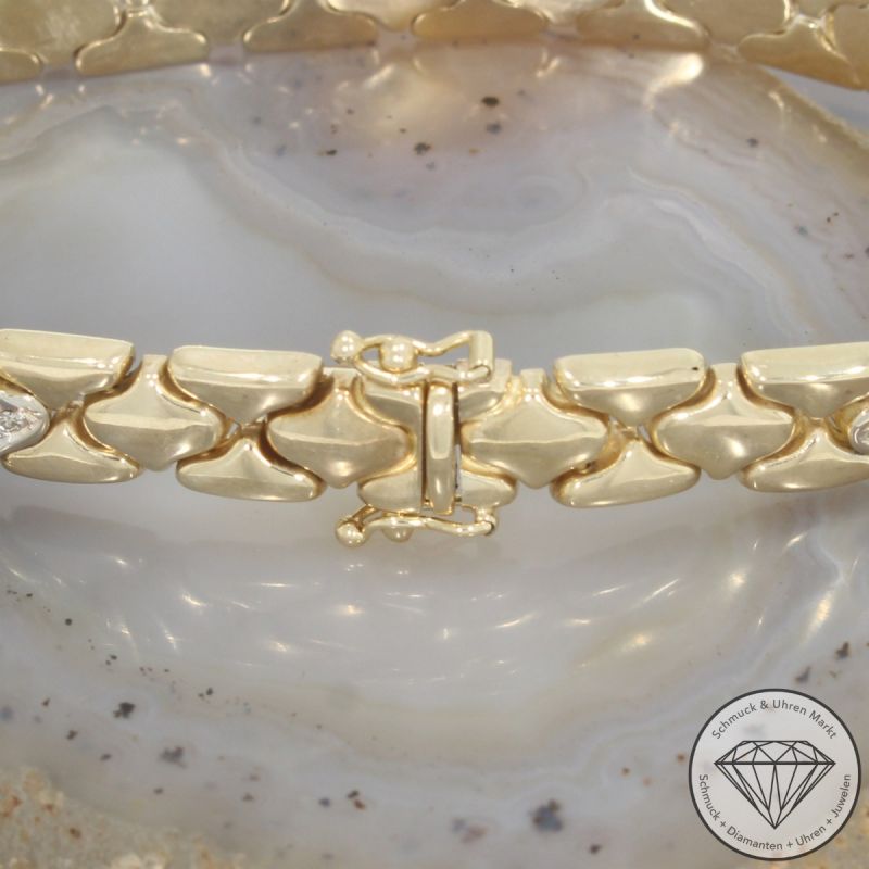 Wert 4400 € Diamant Armband in 585er 14 K Gelbgold - 103969