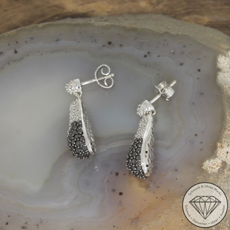 Wert 2750 € Brillant Diamant Ohrringe in 585er 14 K Weißgold - 104050