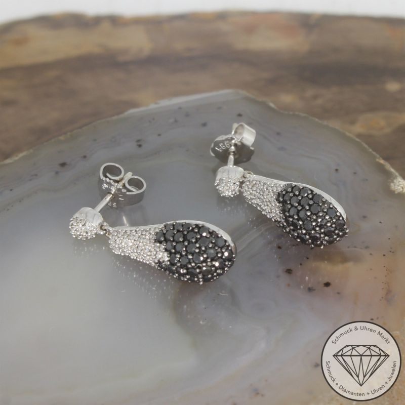 Wert 2750 € Brillant Diamant Ohrringe in 585er 14 K Weißgold - 104050