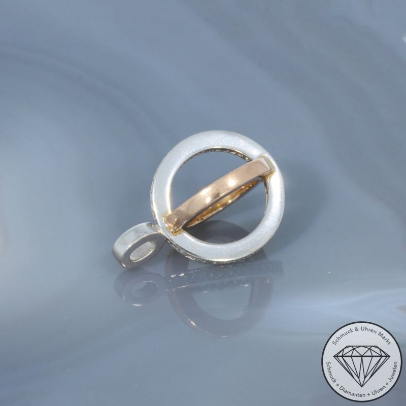 Wert 1750 € Bicolor Brillant Anhänger (ca. 0,18 carat) in 585er 14 K Gold - 104053