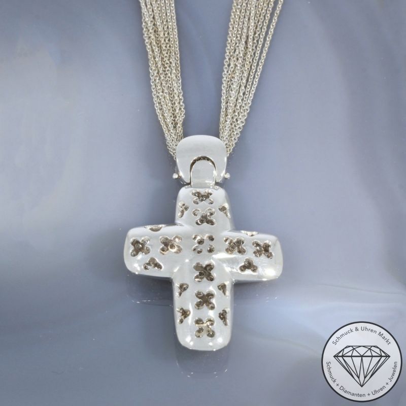 Wert 12690 € Brillant Anhänger (ca. 2,20 carat) mit Kette in 750er 18 K Weißgold - 104078