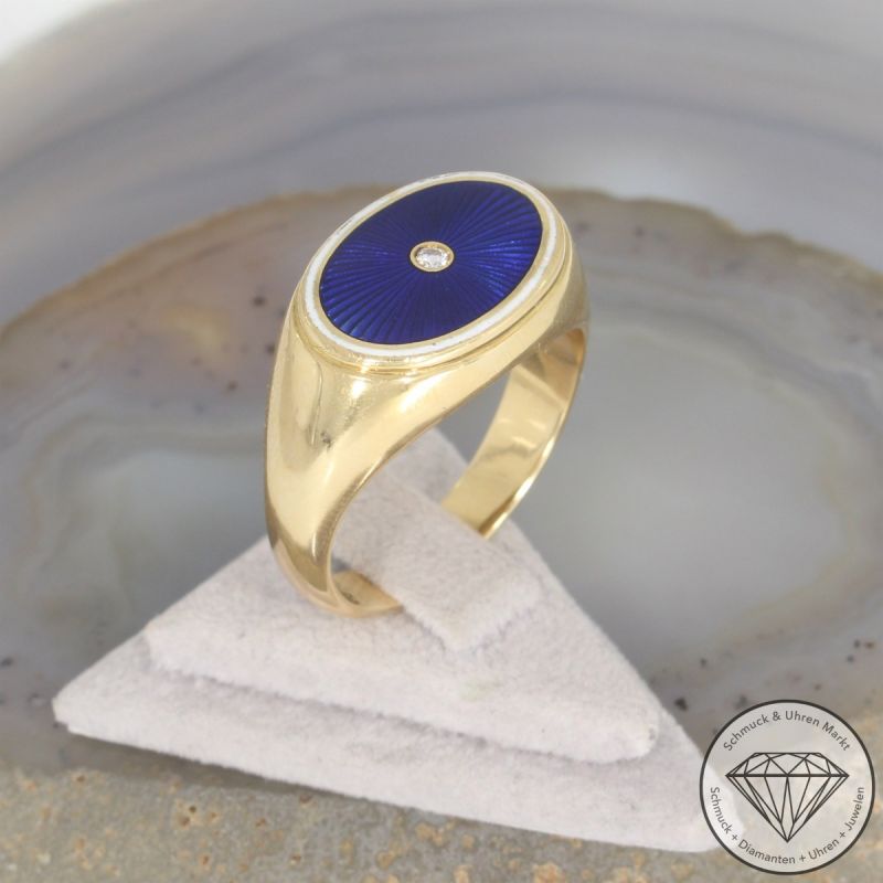 Wert 11150 € FABERGÉ Solitär Brillant Ring in 750er 18 K Gelbgold - 104089