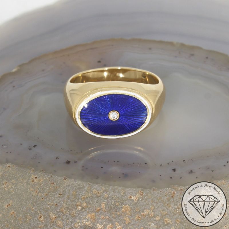 Wert 11150 € FABERGÉ Solitär Brillant Ring in 750er 18 K Gelbgold - 104089