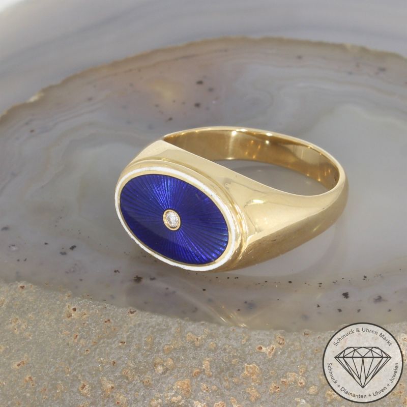 Wert 11150 € FABERGÉ Solitär Brillant Ring in 750er 18 K Gelbgold - 104089