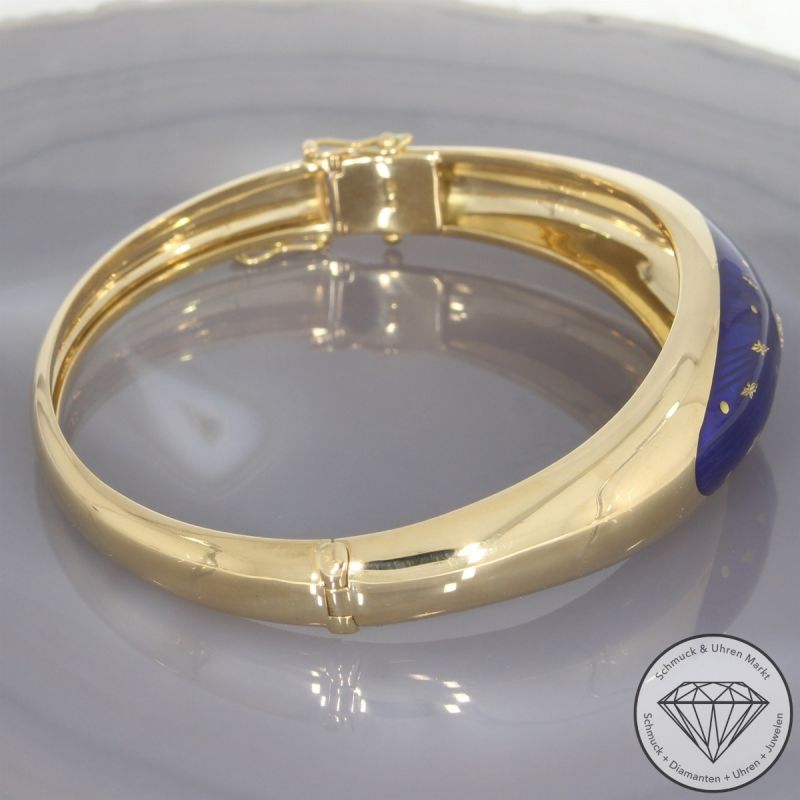 Wert 20500 € FABERGÉ Solitär Brillant Armreif in 750er 18 K Gelbgold - 104090