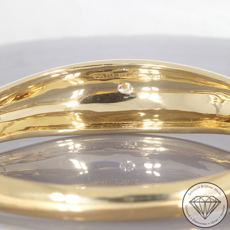 Wert 20500 € FABERGÉ Solitär Brillant Armreif in 750er 18 K Gelbgold - 104090