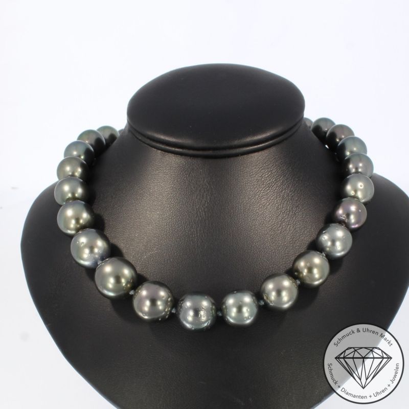Wert 3990 € Brillant Perl Collier in 750er 18 K Weißgold - 104102