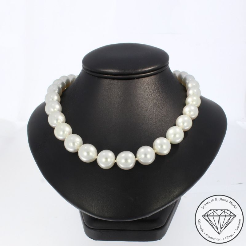 Wert 3600 € Brillant Perl Collier in 750er 18 K Weißgold - 104104