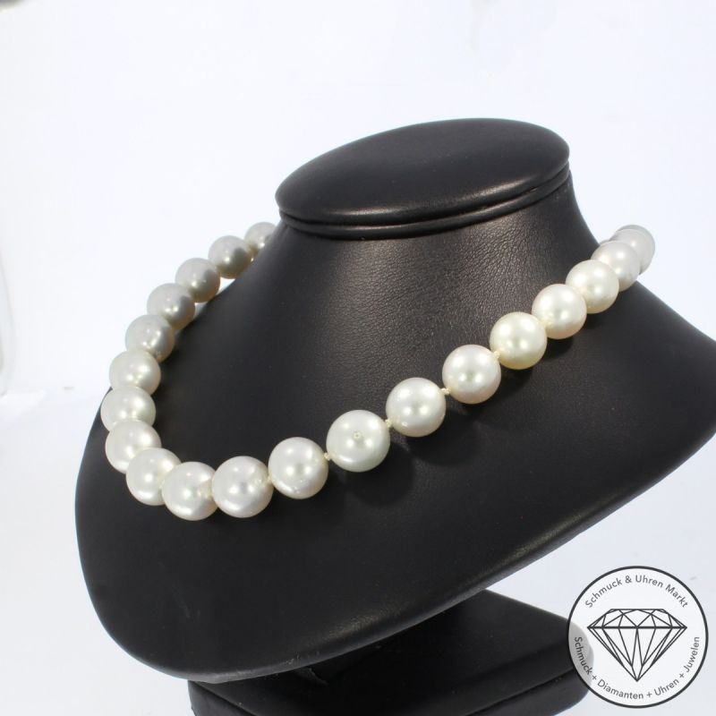 Wert 3600 € Brillant Perl Collier in 750er 18 K Weißgold - 104104