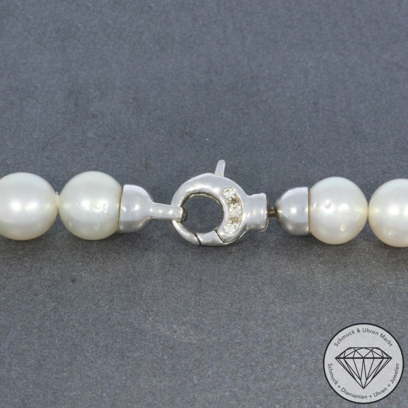 Wert 3600 € Brillant Perl Collier in 750er 18 K Weißgold - 104104