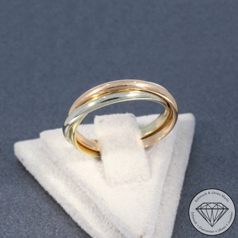 Wert 1290 € Tricolor Ring in 585er 14 K Gold - 104117