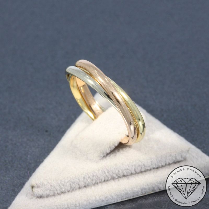 Wert 1290 € Tricolor Ring in 585er 14 K Gold - 104117