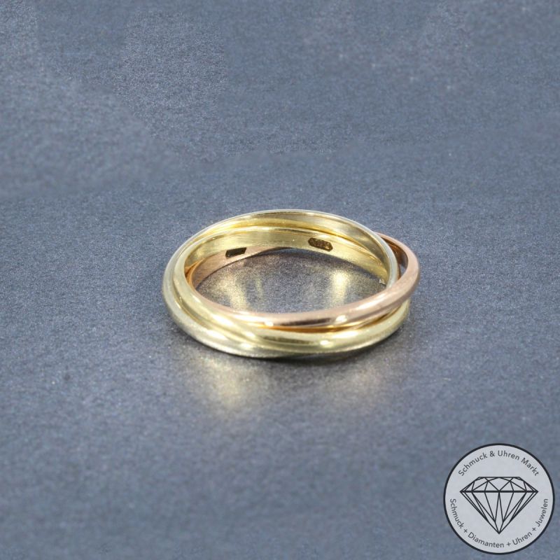Wert 1290 € Tricolor Ring in 585er 14 K Gold - 104117