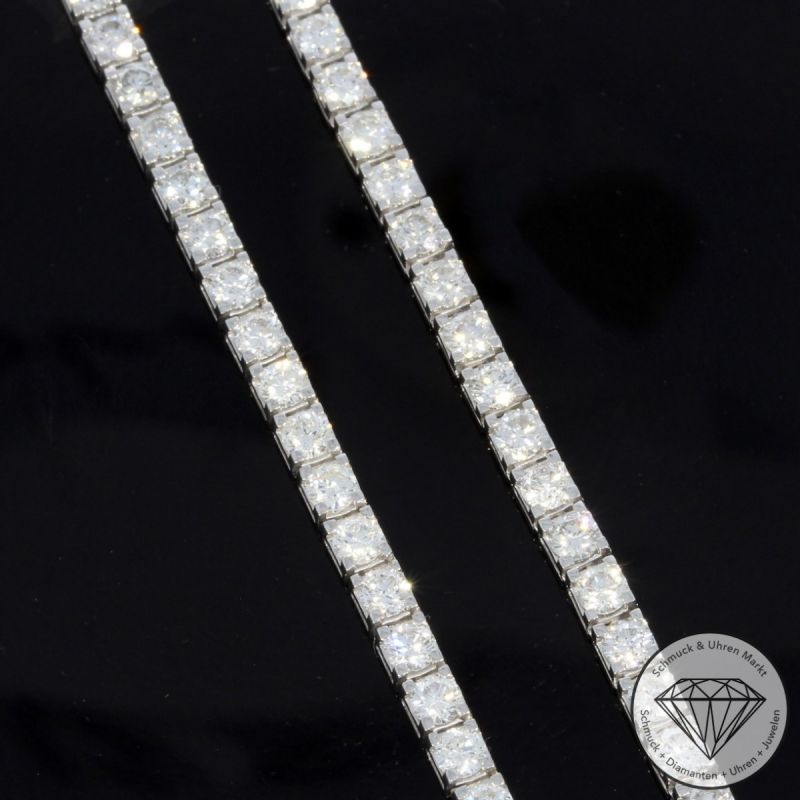 Wert 31000 € Brillant Tennis Collier (10,00 carat) in 900er Platin -  H1881