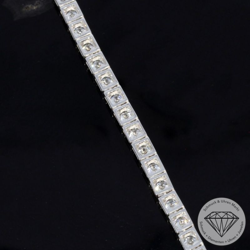Wert 31000 € Brillant Tennis Collier (10,00 carat) in 900er Platin -  H1881