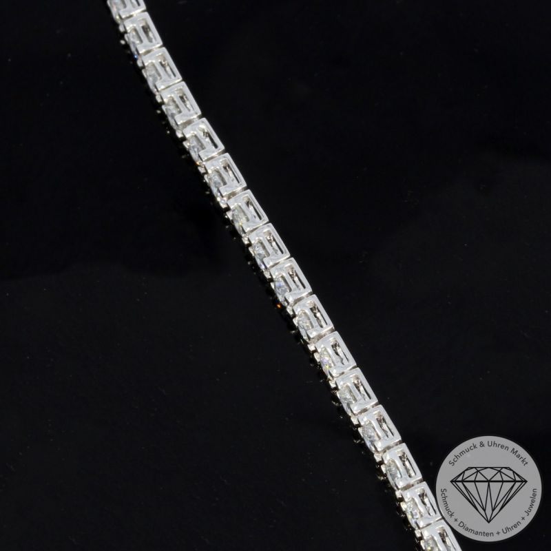 Wert 31000 € Brillant Tennis Collier (10,00 carat) in 900er Platin -  H1881