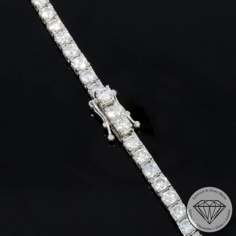 Wert 31000 € Brillant Tennis Collier (10,00 carat) in 900er Platin -  H1881