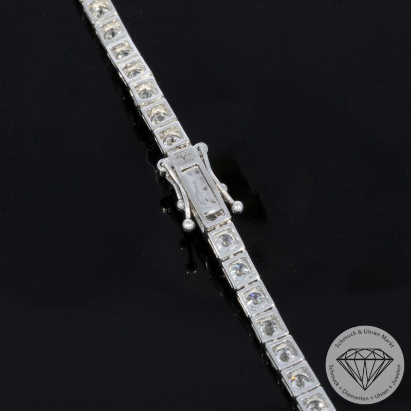 Wert 31000 € Brillant Tennis Collier (10,00 carat) in 900er Platin -  H1881