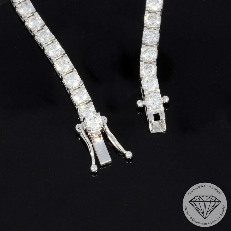 Wert 31000 € Brillant Tennis Collier (10,00 carat) in 900er Platin -  H1881