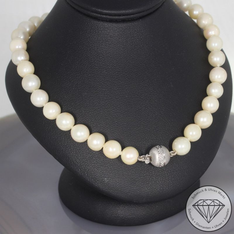 Wert 490 € Diamant Perl Kette in 585er 14 K Weißgold - 104183