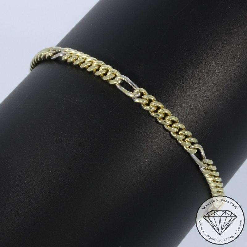 Wert 2890 € Panzer Armband (13,0 g) in 585er 14 K Gelbgold - 104404