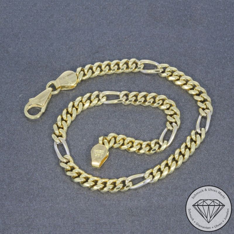 Wert 2890 € Panzer Armband (13,0 g) in 585er 14 K Gelbgold - 104404