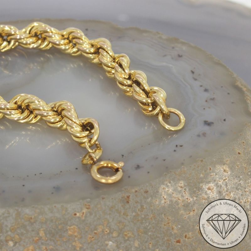 Wert 1200 € Kordel Armband (8,0 Gramm) in 333er 8 K Gelbgold -  104467