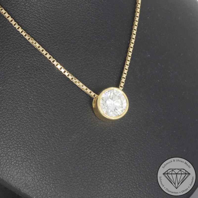 Wert 26550 € Solitär Brillant Collier (ca. 1,75 carat) in 585er 14 K Gelbgold - 104515
