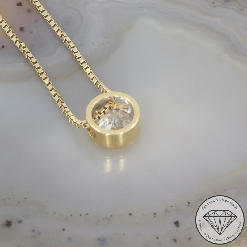 Wert 26550 € Solitär Brillant Collier (ca. 1,75 carat) in 585er 14 K Gelbgold - 104515
