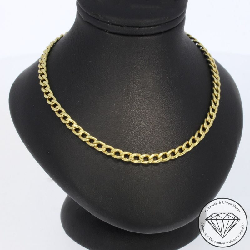 Wert 1890 € Panzer Kette 750er/18 Karat Gelb Gold Länge 51 cm – 104542