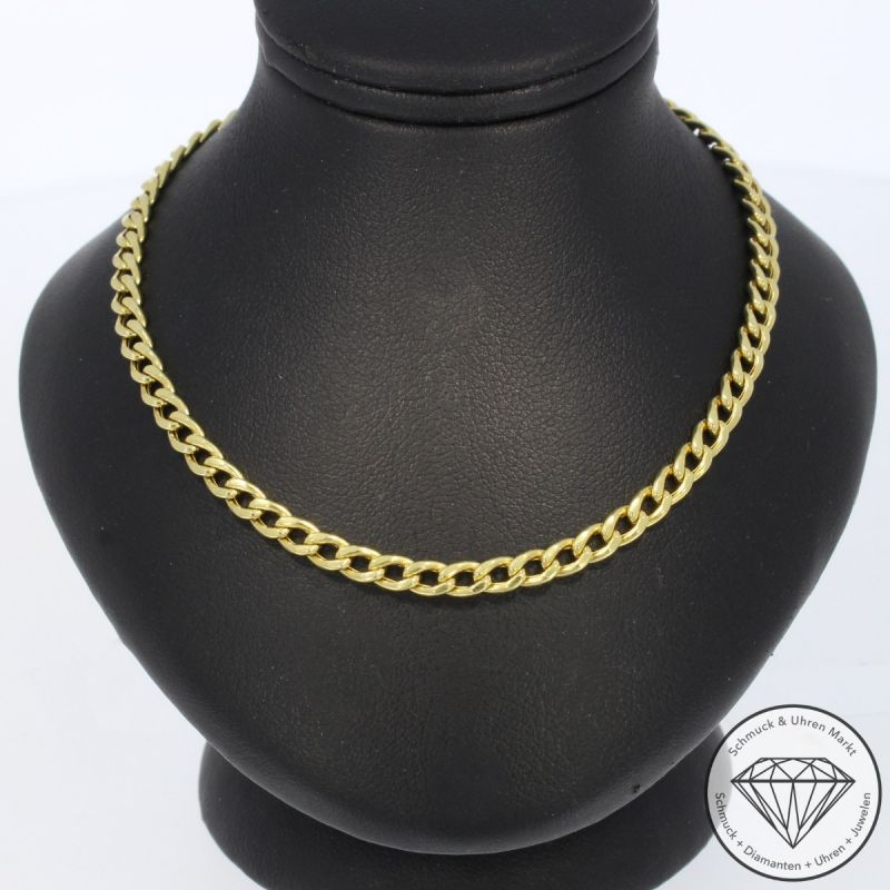 Wert 1890 € Panzer Kette 750er/18 Karat Gelb Gold Länge 51 cm – 104542