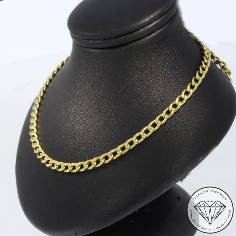 Wert 1890 € Panzer Kette 750er/18 Karat Gelb Gold Länge 51 cm – 104542