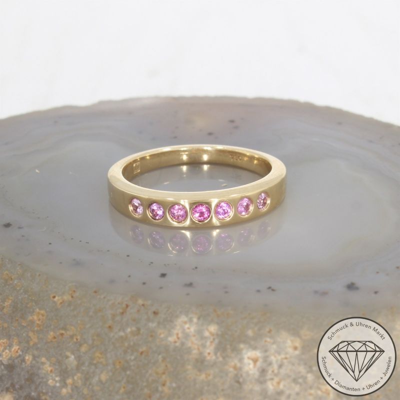 Pink Saphir Ring Jette Joop 750er/18 Karat Gelb Gold Größe 56 – 54245