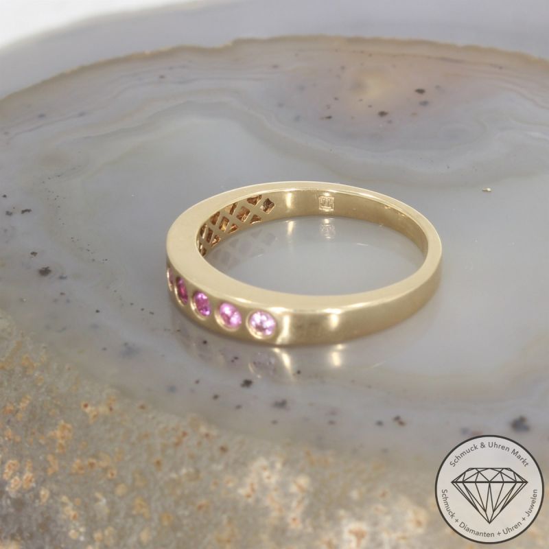 Pink Saphir Ring Jette Joop 750er/18 Karat Gelb Gold Größe 56 – 54245
