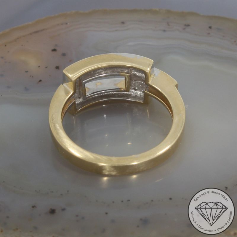 Wert 1900 € Brillant Ring Jette Joop 750er/18 Karat Gelb und Weiß Gold Größe 58 – 104544