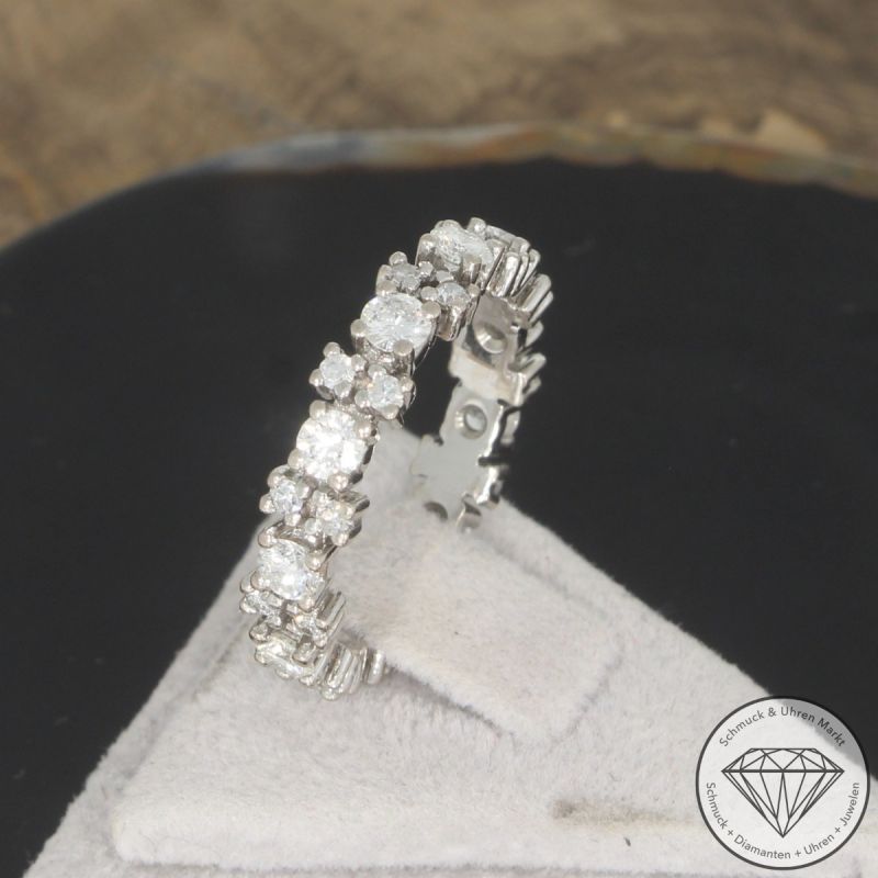 Wert 3490 € Memory Brillant Ring in 750er 18 K Weißgold - 104582