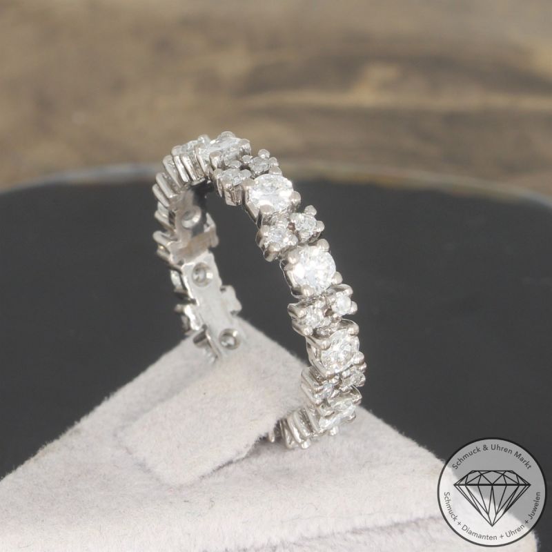 Wert 3490 € Memory Brillant Ring in 750er 18 K Weißgold - 104582
