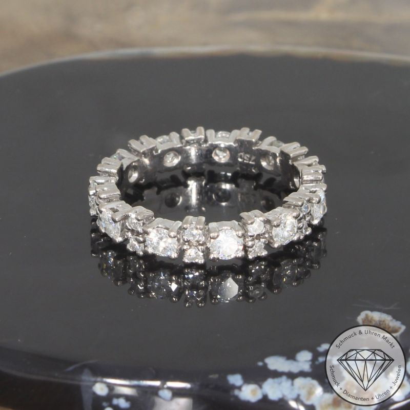 Wert 3490 € Memory Brillant Ring in 750er 18 K Weißgold - 104582