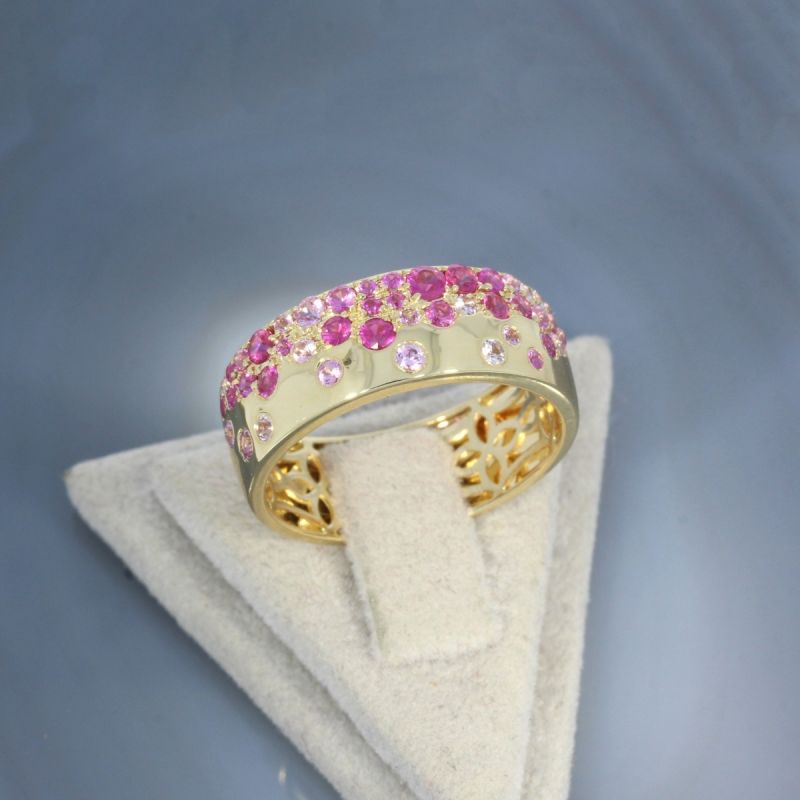 Wert 3190 € Saphir Ring (1,11 carat) in 585er 14 K Gelbgold Gr.58 - H1896