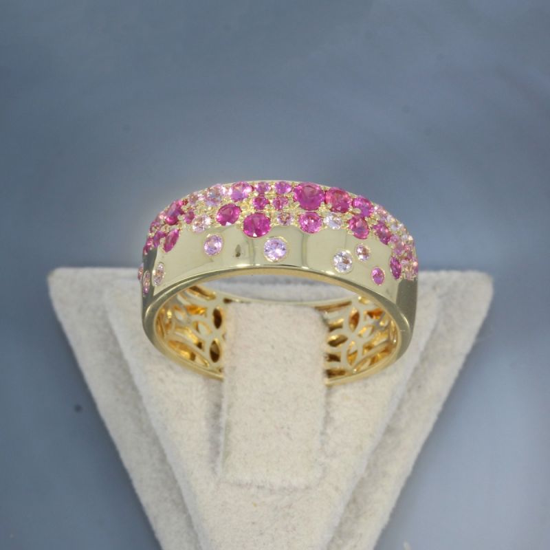 Wert 3190 € Saphir Ring (1,11 carat) in 585er 14 K Gelbgold Gr.58 - H1896