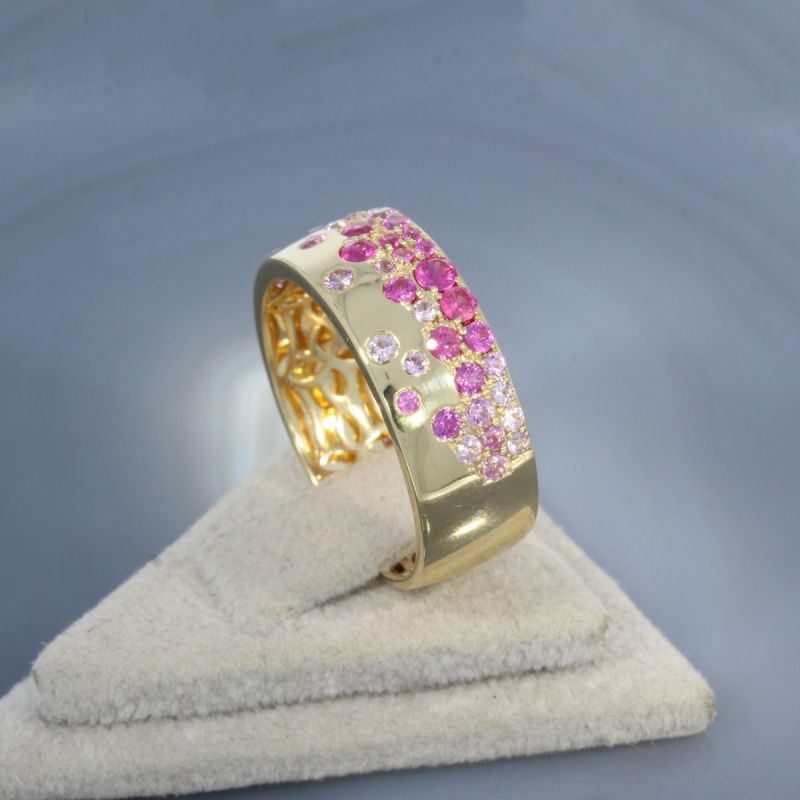 Wert 3190 € Saphir Ring (1,11 carat) in 585er 14 K Gelbgold Gr.58 - H1896