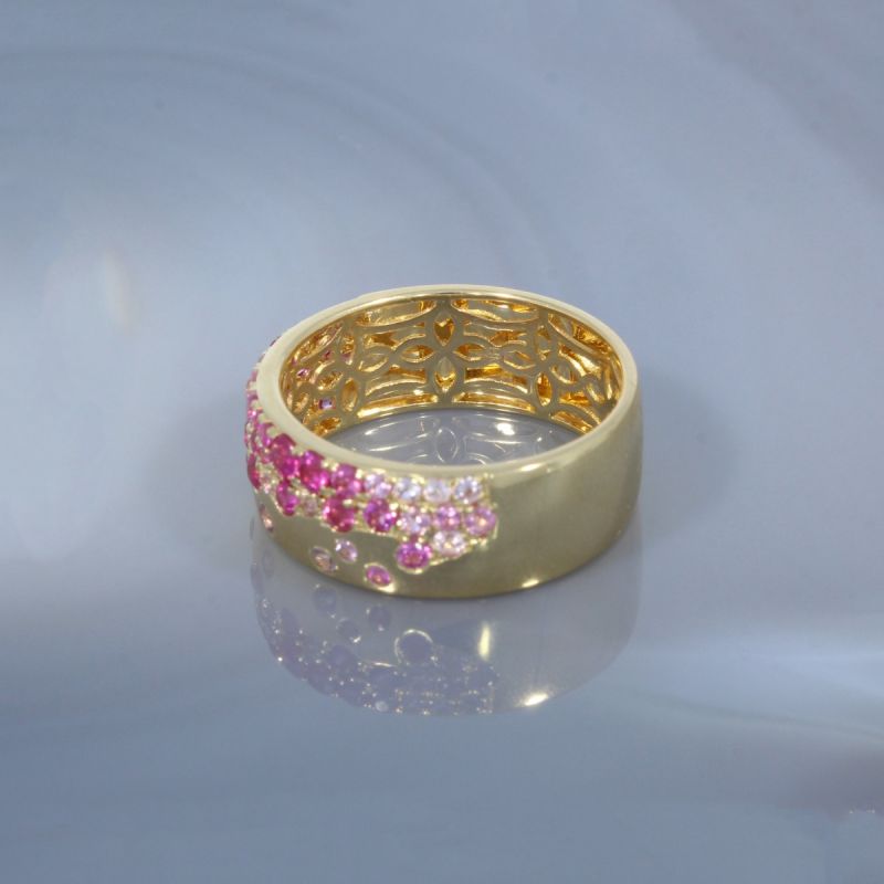 Wert 3190 € Saphir Ring (1,11 carat) in 585er 14 K Gelbgold Gr.58 - H1896