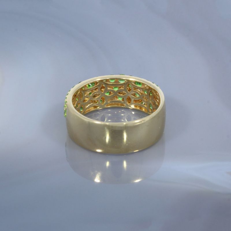 Wert 3190 € Tsavorit Ring (1,14 carat) in 585er 14 K Gelbgold - H1893