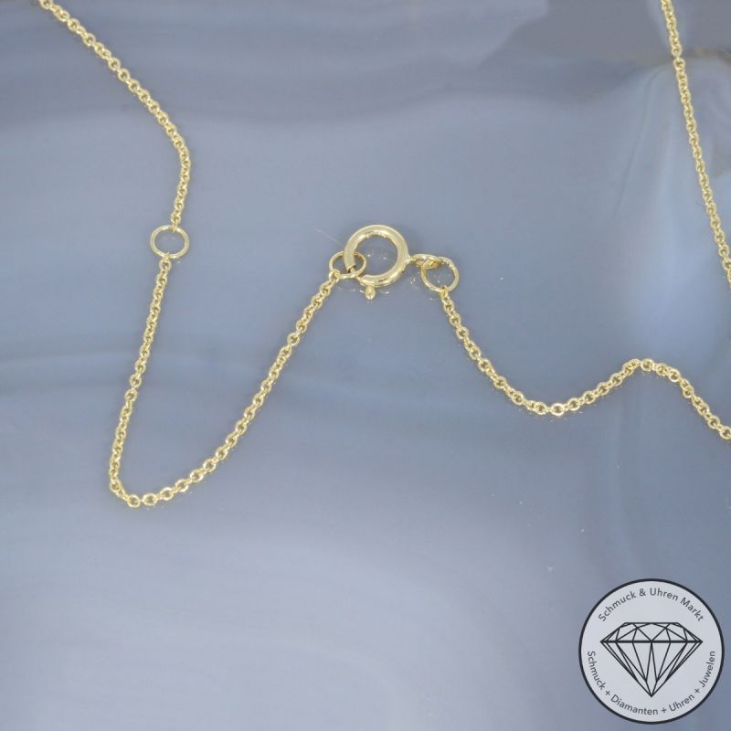 Wert 2550 € Brillant Anhänger mit Kette (0,10 carat) in 585er 14 K Gelbgold - H1910