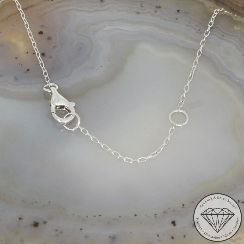 Wert 4250 € Brillant Farbedelstein Collier 585er/14 Karat Weiß Gold Länge 42 und 45 cm – 104640