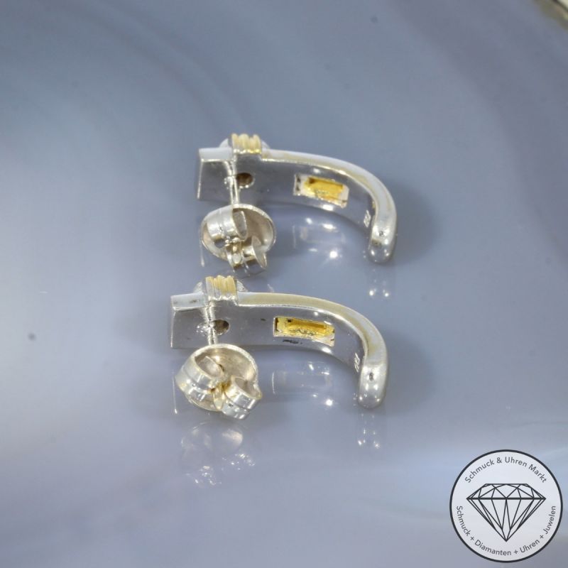 Wert 2790 € Bicolor Brillant Ohrringe (ca. 0,14 carat) in 750er 18 K Gold - 104674