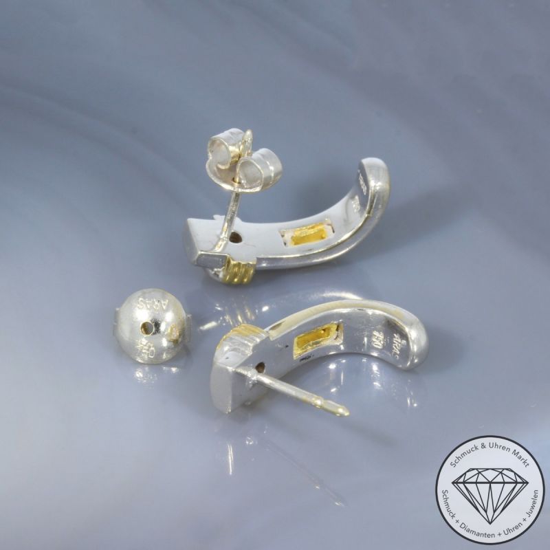 Wert 2790 € Bicolor Brillant Ohrringe (ca. 0,14 carat) in 750er 18 K Gold - 104674