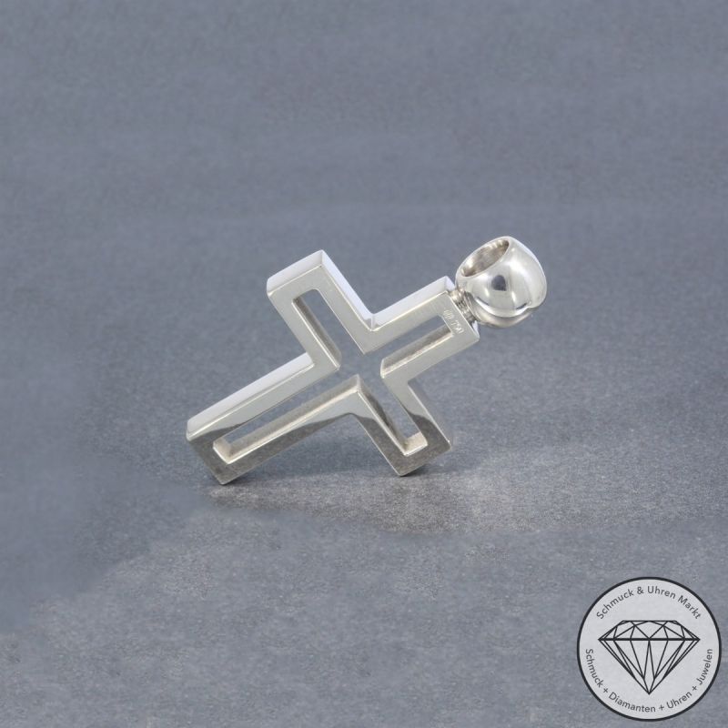 Wert 6950 € Brillant Anhänger Kreuz in 750er 18 K Weißgold - 104680