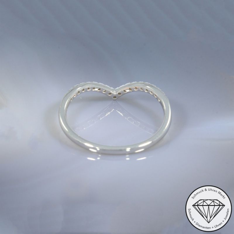 Wert 1430 € Brillant Ring (0,18 carat) in 585er 14 K Weißgold - H1932
