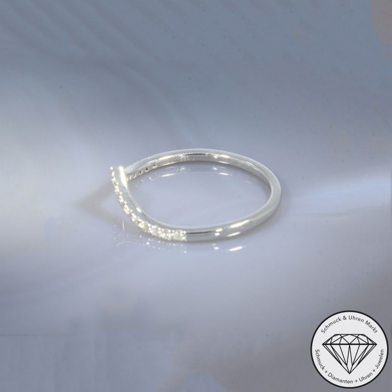 Wert 1430 € Brillant Ring (0,18 carat) in 585er 14 K Weißgold - H1932